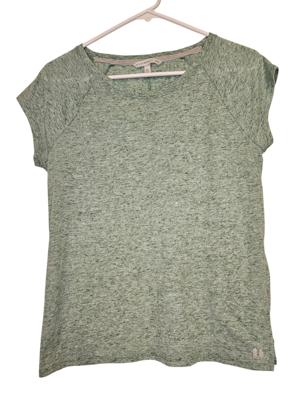 Victoria's Secret Sage Green Heathered Short Sleeve Tee sleepwear casual